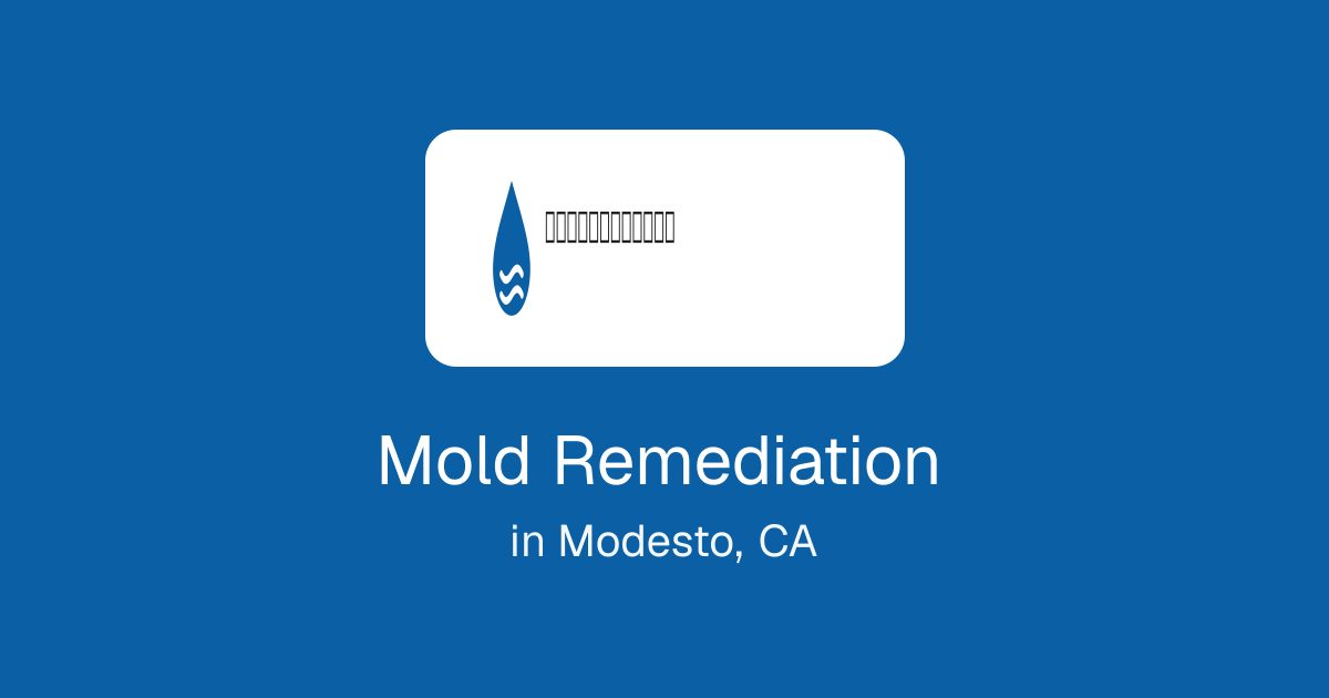 Mold Remediation in Modesto, CA
